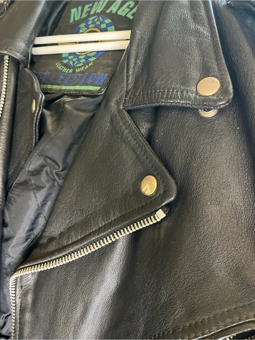 Black Leather Bomber Jacket - Men's Classic Moto Style